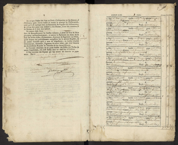 Petit Scel du bureau d'Andainville pour la période du 24 mars 1763 au 18 août 1772