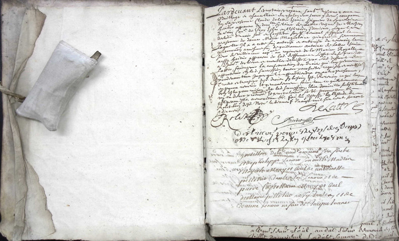 Etude de Me Pierre Lagrene à Amiens (étude n°4). Minutes de l'année 1681