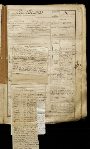 Deschamps, Clotaire Armand, né le 28 avril 1889 à Petit-Quevilly (Le) (Seine-Maritime), classe 1909, matricule n° 39, Bureau de recrutement d'Abbeville