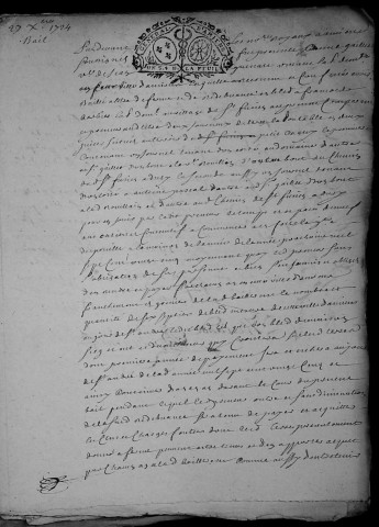 Etude de Me François Henin à Amiens (étude n°3). Minutes de l'année 1724
