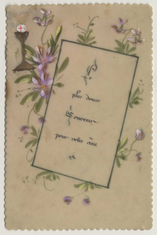 Le plus doux souvenir pour votre âme. Calice et Hostie