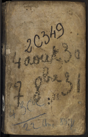 Contrôle des actes du bureau d'Albert pour la période du 4 août 1730 au 7 octobre 1731