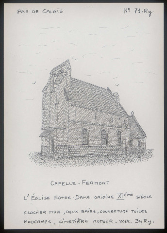 Capelle-Fermont (Pas-de-Calais) : église Notre-Dame - (Reproduction interdite sans autorisation - © Claude Piette)