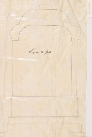 Dépôt de marque et de brevet. Modèle de monument funéraire, créé par la manufacture François Gevers