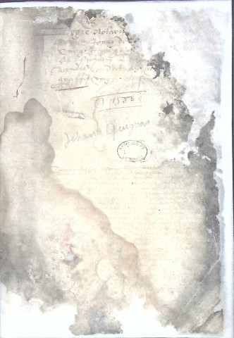 Etude de Me Jean Quignon à Amiens (étude n°22). Minutes de l'année 1586 (volume 1)