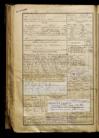 Poiret, Auguste Emile, né le 12 mars 1899 à Allery (Somme), classe 1919, matricule n° 974, Bureau de recrutement d'Abbeville