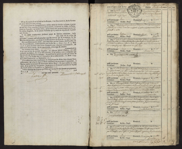 Contrôle des actes du bureau d'Andainville pour la période du 20 décembre 1742 au 31 juillet 1745