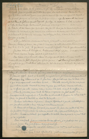 Témoignage de Culot, Fernand (Maréchal des logis) et correspondance avec Jacques Péricard