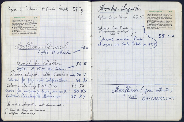 Indexation des dessins par commune pour le département de la Somme. - Répertoire 3 : Molliens-Dreuil à Templeux-la-Fosse