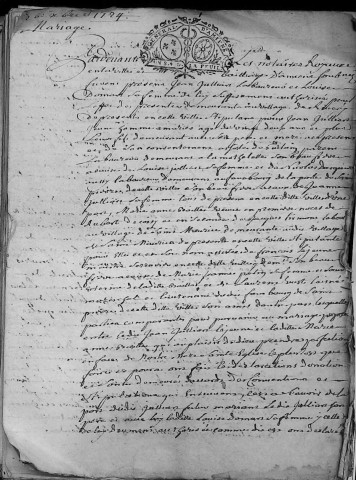 Etude de Me Grégoire Rault à Amiens (étude n°21). Minutes de l'année 1724