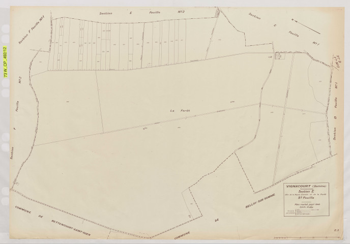 Plan du cadastre rénové - Vignacourt : section E3