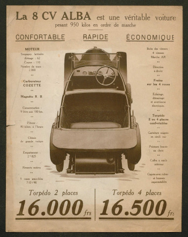 Publicités automobiles : Alba