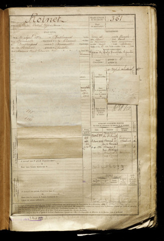 Roinet, Alcide Pascal Théodule, né le 20 avril 1889 à Boisbergues (Somme), classe 1909, matricule n° 361, Bureau de recrutement d'Abbeville