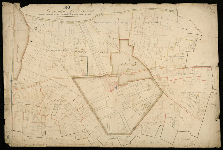 Plan du cadastre napoléonien - Estrees-Deniecourt (Estrées) : D et E