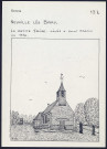 Neuville-lès-Bray : la petite église dédiée à Saint-Martin en 1776 - (Reproduction interdite sans autorisation - © Claude Piette)