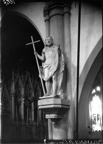 Eglise, statue de Saint Jean Baptiste