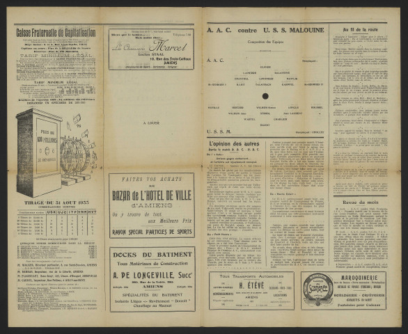 Bulletin mensuel de l'amicale des supporters de l'Amiens Athlétic Club (nouvelle édition) - Saison 1933-1934