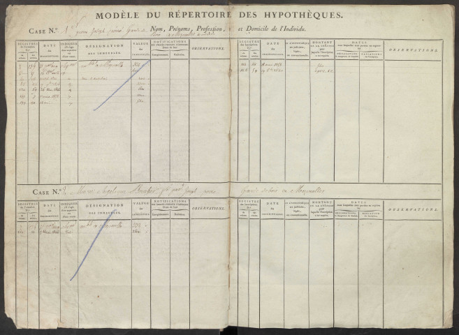 Répertoire des formalités hypothécaires, du 21 pluviôse an 9 au 23 thermidor an 9, volume n° 10 (Conservation des hypothèques de Doullens)
