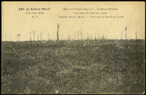 La Guerre 1914-1917. Offensive Franco-Anglaise à Combles (Somme). Les ruines du bois de Leuze. English French attack. The ruins of cown's of Leuze