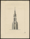 Eglise de bourgs et villages PL.2. Eglise de Dreuil (Somme) par M. Massenot, architecte. Façade principale