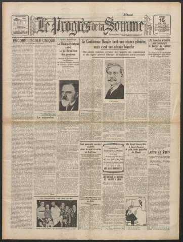 Le Progrès de la Somme, numéro 18491, 15 avril 1930
