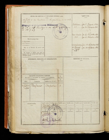 Cavillon, Armand Edouard, né le 07 mai 1897 à Hébécourt (Somme), classe 1917, matricule n° 220, Bureau de recrutement d'Amiens