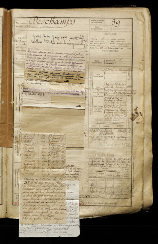 Deschamps, Clotaire Armand, né le 28 avril 1889 à Petit-Quevilly (Le) (Seine-Maritime), classe 1909, matricule n° 39, Bureau de recrutement d'Abbeville