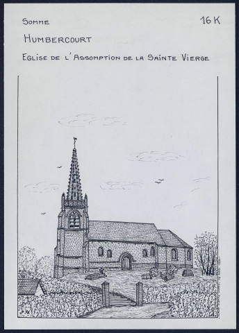 Humbercourt (Somme) : église de l'assomption de la Sainte-Vierge - (Reproduction interdite sans autorisation - © Claude Piette)