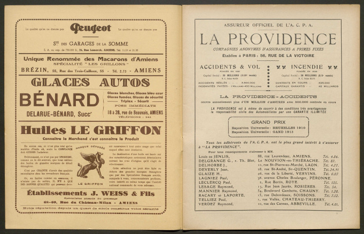 L'Automobile au Pays Picard. Revue mensuelle de l'Automobile-Club de Picardie et de l'Aisne, 308, mai 1937