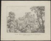 Vue des ruines du château de Tancarville du côté de la forêt, département de la Seine-Inférieure