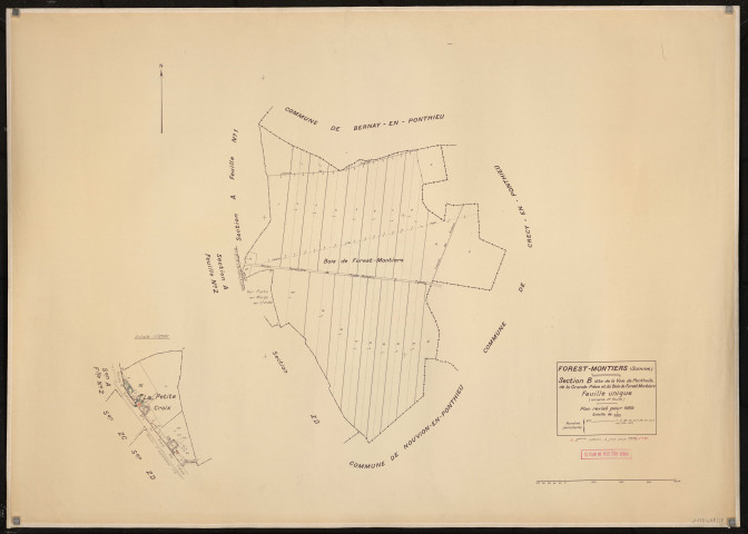 Plan du cadastre rénové - Forest-Montiers : section B