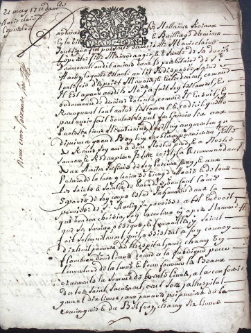 Etude de Me François Caron à Amiens (étude n°18). Minutes des années 1711-1726
