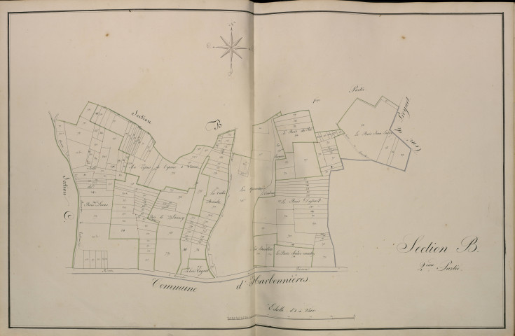 Plan du cadastre napoléonien - Atlas cantonal - Morcourt : B2