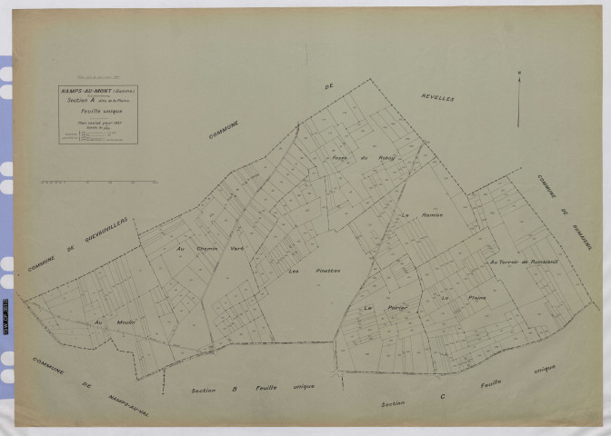 Plan du cadastre rénové - Namps-Maisnil (Namps-au-Mont) : section A