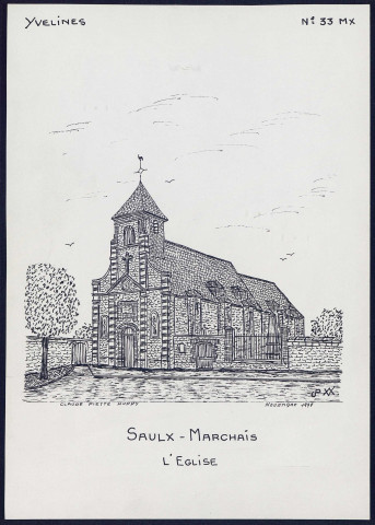 Saulx-Marchais (Yvelines) : l'église - (Reproduction interdite sans autorisation - © Claude Piette)