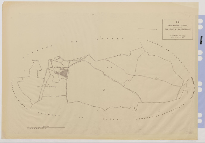 Plan du cadastre rénové - Vadencourt : tableau d'assemblage (TA)