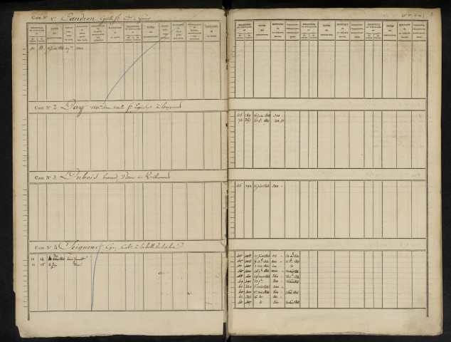Répertoire des formalités hypothécaires, du 12/07/1838 au 23/07/1839, volume n° 61 (Conservation des hypothèques de Doullens)