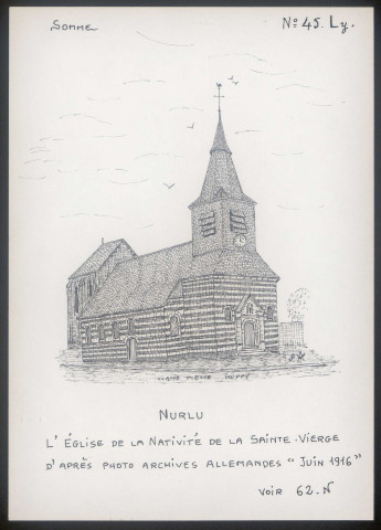 Nurlu : église de la nativité de la Sainte-Vierge - (Reproduction interdite sans autorisation - © Claude Piette)