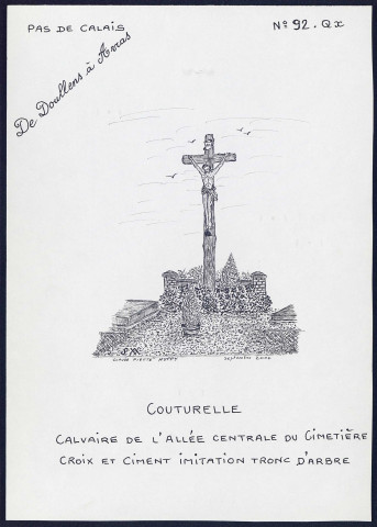 Couturelle (Pas-de-Calais) : calvaire de l'allée centrale du cimetière - (Reproduction interdite sans autorisation - © Claude Piette)