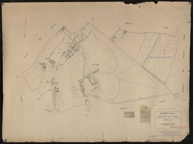 Plan du cadastre rénové - Arrest : section E4