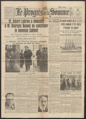 Le Progrès de la Somme, numéro 21309, 15 janvier 1938