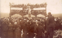 Guerre 1914 1918. L'inauguration du monument aux morts de Lamotte en Santerre