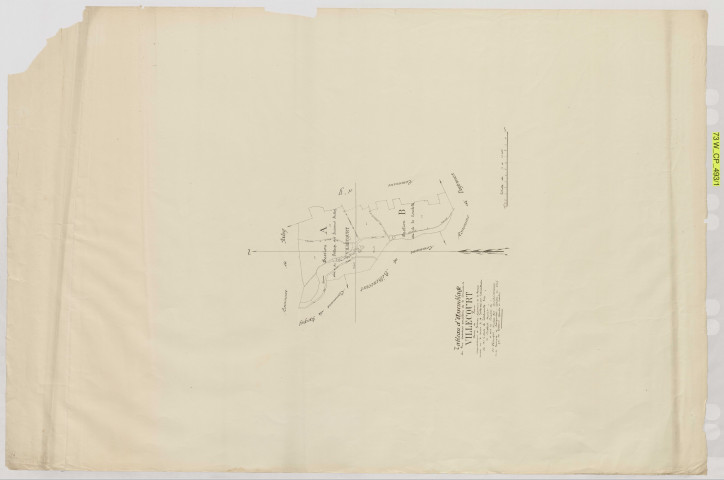 Plan du cadastre rénové - Villecourt : tableau d'assemblage (TA)