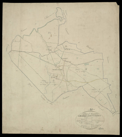 Plan du cadastre napoléonien - Villers-sur-Authie : tableau d'assemblage