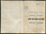 Tirage au sort(arrondissement d'Amiens) de l'année 1854
