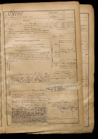 Etévé, Eugène Emile Arthur, né le 02 janvier 1875 à Mailly-Maillet (Somme), classe 1895, matricule n° 75, Bureau de recrutement d'Abbeville