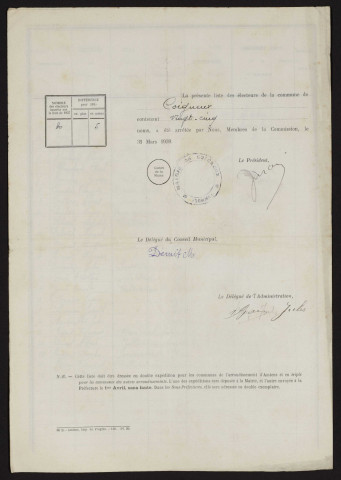 Liste électorale : Coigneux