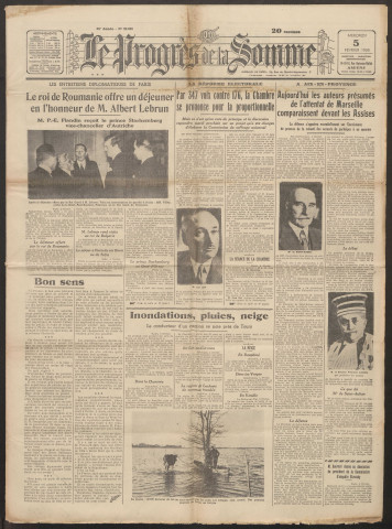 Le Progrès de la Somme, numéro 20601, 5 février 1936
