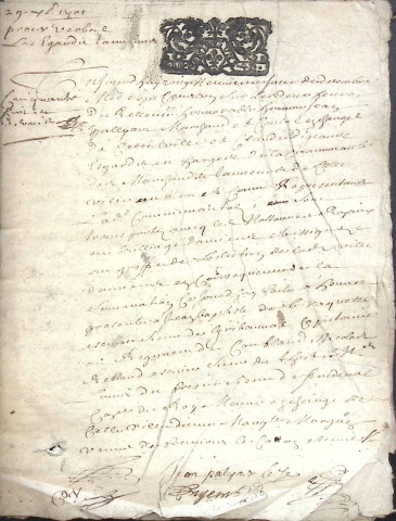 Etude de Me Nicolas Rouget à Amiens (étude n°5). Minutes de l'année 1701