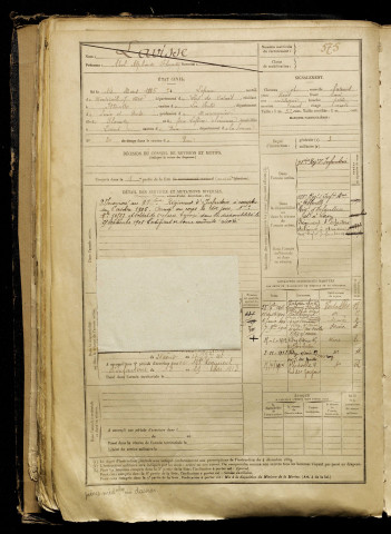Lavisse, Abel Alphonse Florentin, né le 14 mars 1885 à Lépine (Pas-de-Calais), classe 1905, matricule n° 575, Bureau de recrutement d'Abbeville